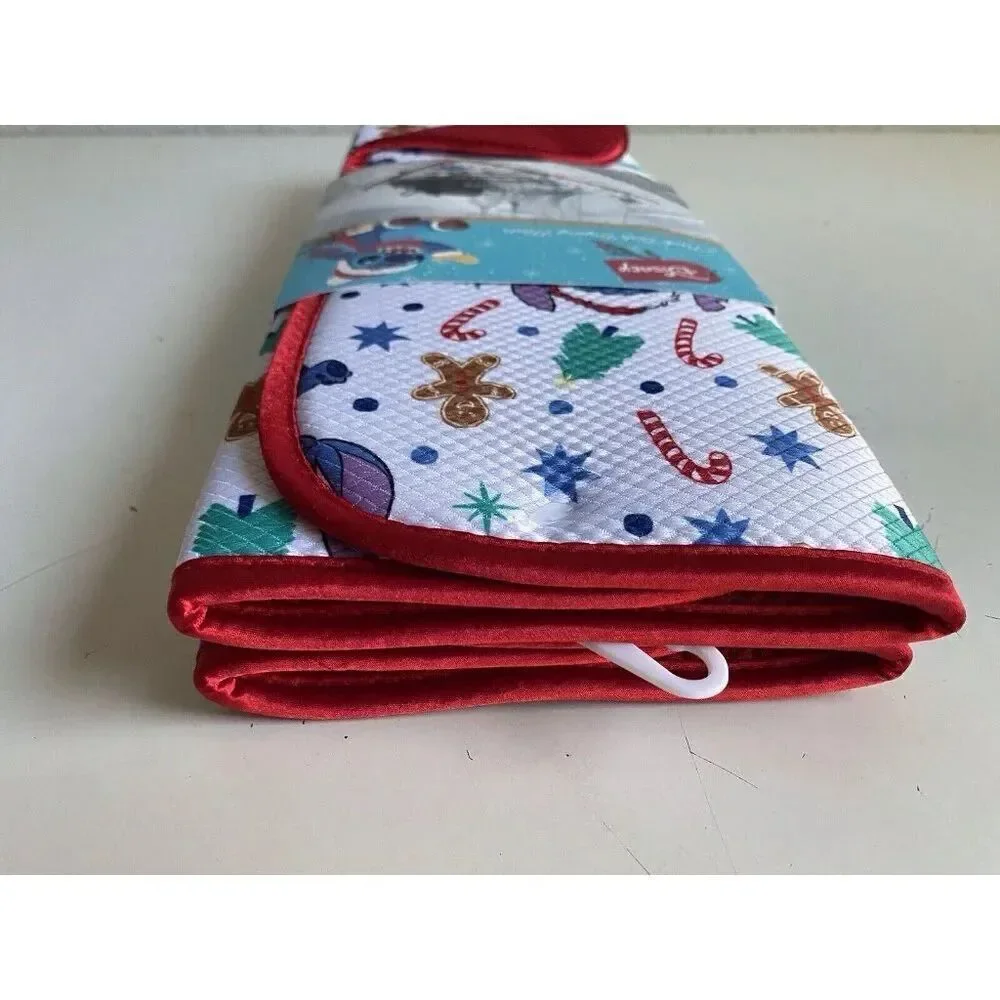 2 Pack Disney Stitch Christmas Dish Drying Mat Santa Hat‎ Gingerbread Candy Cane